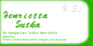 henrietta sutka business card